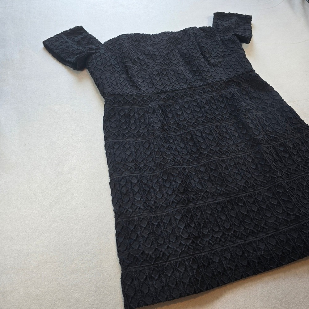 Vineyard Vines NWT Black Jacquard Cocktail Dress Womens 16 LBD Coquette Formal